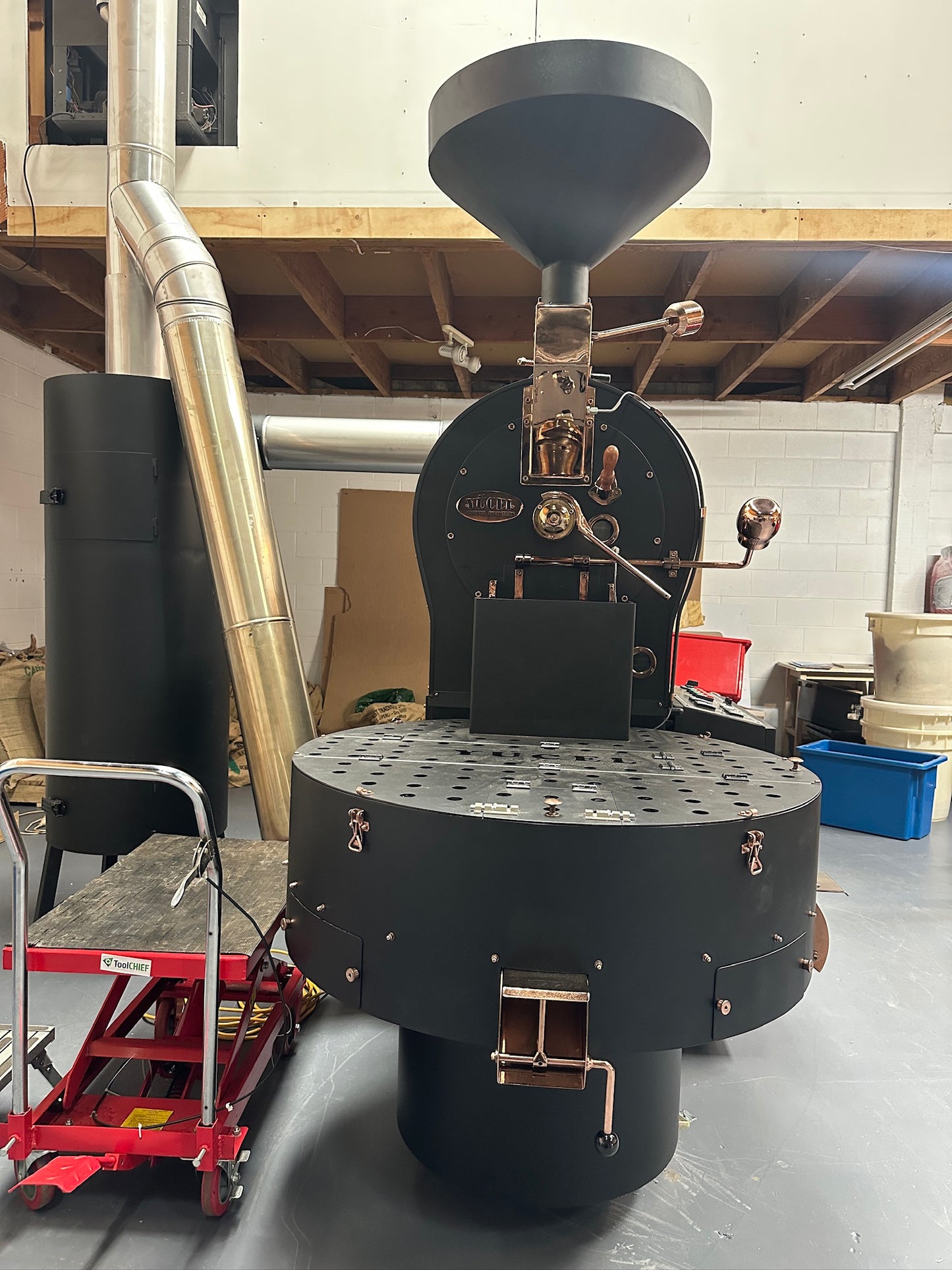 Yucel 20kg coffee roasting machine with chaff collector– high-capacity roaster for artisan and commercial coffee production Turkey Auckland NZ Sydney Brisbane Melbourne Perth Adelaide Australia