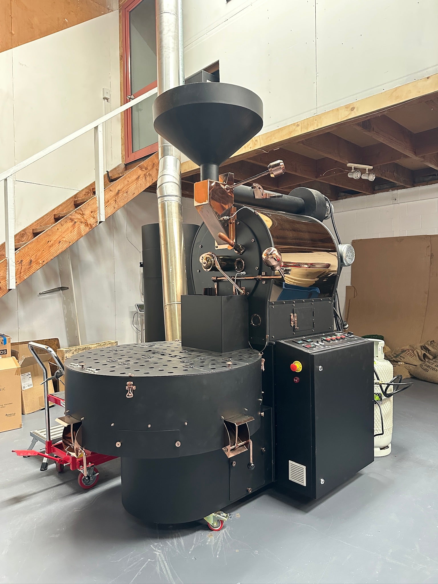 Yucel 20kg commercial coffee roaster, professional coffee roasting machine for specialty coffee shops Turkey Auckland NZ Sydney Brisbane Melbourne Perth Adelaide Australia