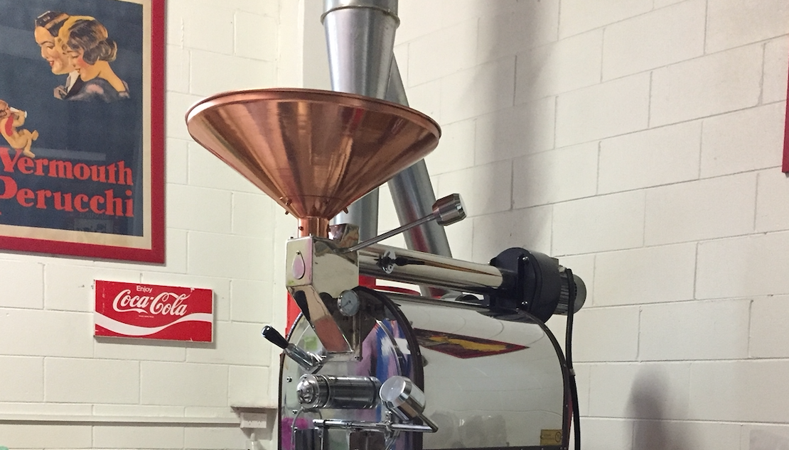 Yucel Turkish coffee roasting machine designed with copper hopper for traditional and modern roasteries