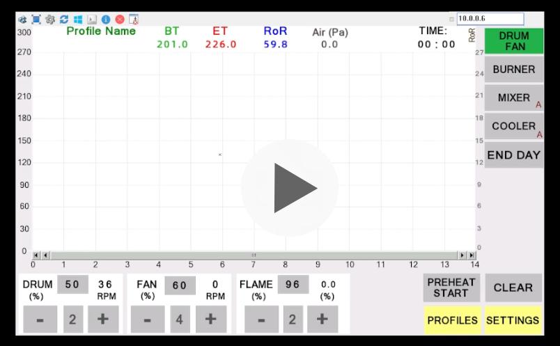 Turkish coffee roaster machine featuring PLC digital display and smart roasting system